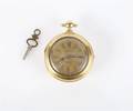 An 18 Karat Yellow Gold Berge Pocket Watch George Gram London