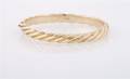 A 15 Karat Yellow Gold Twisted Bangle Bracelet