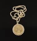 A Yellow Gold 1899 Twenty Dollar Coin Pendant