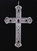 A Sterling Silver and Garnet Pectoral Cross