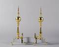 A Pair of Brass Andirons