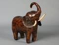 18 HAND CRAFTED LEATHER ELEPHANT