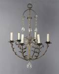 A GiltMetal SixLight Chandelier