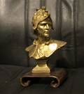 A French Gilt Bronze Bust of a Roman Warrior Emmanuel Hannaux