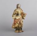 A Polychrome and Gesso Figure of a Saint