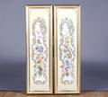 A Pair of Framed French Porcelain Tiles