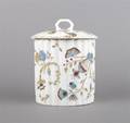 An English Porcelain Covered Caddy