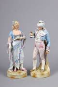 A Group of Two Bisque Porcelain Figures