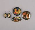Three Russian Lacquer Brooches