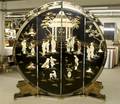 A Chinese Lacquer and Hardstone Folding Screen
