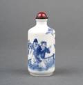 A Chinese Blue and White Porcelain Snuff Bottle