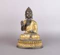 A Large Gilt Bronze Buddha