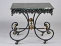 50 WROUGHT IRON BAKERS TABLE