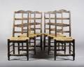 A Set of Six Provincial Ladder Back Chairs