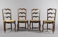 A Set of Four Provincial Ladder Back Chairs