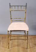 A Cast Metal Faux Bamboo Side Chair