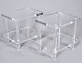 20 PAIR OF LUCITE LOW STANDS
