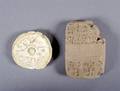 A Sumerian Style Terra Cotta Tablet and Bread Seal