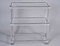 19 LUCITE AND METAL SERVING CART