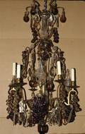 A GiltMetal SixLight Chandelier