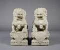 A Pair of Chinese Stone Foo Dogs