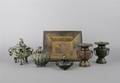 A Group of Six Chinese Cast Bronze Vessels of Various Forms