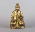 An Asian Giltwood Figure of a Seated Man