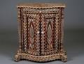 319 IVORY INLAID MAHOGANY SIDE CABINET