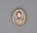 A Portrait Miniature of a Soldier on Ivory in a Fitted Case