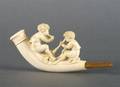 A Meerschaum Figural Pipe of Two Boys