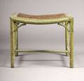 A Faux Bamboo Caned and Painted Stool