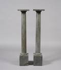 A Pair of Granite Columnar Pedestals