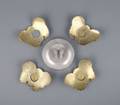 Four Brass Butterfly Form Dishes