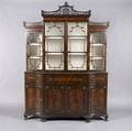A Chinese Chippendale Style Breakfront Secretary