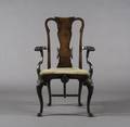 A Queen Anne Style Walnut Armchair