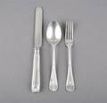 A Victorian Sterling Silver Three Piece Flatware Set Sheffield