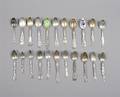 Twentytwo American Sterling Silver Southern State Souvenir Spoons