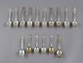 Sixteen Sterling Silver Zodiac Spoons