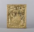 A Russian Sterling Silver Gilt Clad Icon of The Apotheosis of the Virgin Mary St Petersburg