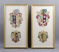 Two Framed Applique Armorials