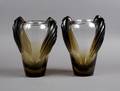 A Pair of Lalique Amber Marrakech Vases