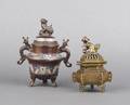 A Set of Two Chinese Metal Censors