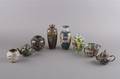 A Collection of Eight Cloisonne or Enameled Vessels