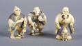 A Group of Three Japanese Ivory Netsuke