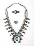 A Group of Sterling Silver and Turquoise Jewelry