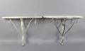 A Pair of Painted Metal Console Tables