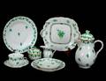 43 FIFTYSEVEN PIECE HEREND PORCELAIN PART DINNER SERV