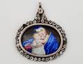18 COLONIAL SILVER AND ENAMEL PENDANT