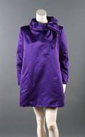 A Mark Heister Purple Satin Swing Dress