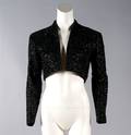 A Donna Karan Black Cropped Beaded Jacket
